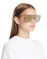 Gold Metal Shield Sunglasses | PDP | Antonia