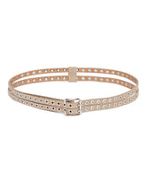 Beige Double Biker Belt | PDP | Antonia