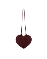 Burgundy Suede Le Coeur Bag | PDP | Antonia
