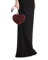Burgundy Suede Le Coeur Bag | PDP | Antonia