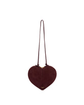 Burgundy Suede Le Coeur Bag | PDP | Antonia