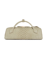 Green Snake-Print Leather Le Teckel Clutch | PDP | Antonia