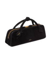 Black Le Teckel Suede Clutch | PDP | Antonia