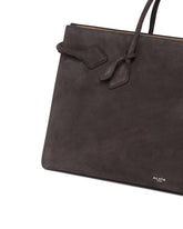 Gray Le Teckel Leather Tote Bag | PDP | Antonia