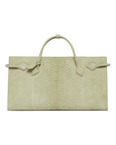 Green Le Teckel Snake Print Leather Tote Bag | PDP | Antonia