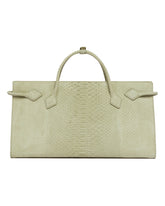 Green Le Teckel Snake Print Leather Tote Bag | PDP | Antonia
