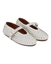 White Strass Ballerina Flats | PDP | Antonia