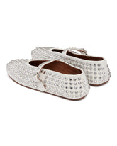 White Strass Ballerina Flats | PDP | Antonia