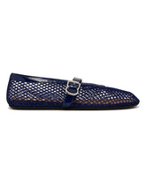 Blue Mesh Flat Ballerinas | PDP | Antonia