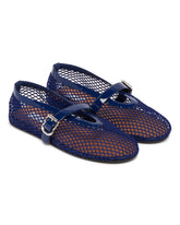 Blue Mesh Flat Ballerinas | PDP | Antonia