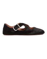 Brown Cross-Strap Flat Ballerinas | PDP | Antonia