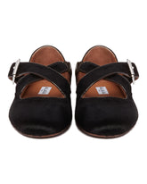 Brown Cross-Strap Flat Ballerinas | PDP | Antonia