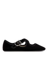 Black Crossed Flat Ballet Flats | PDP | Antonia