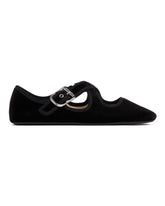 Black Crossed Flat Ballet Flats | PDP | Antonia