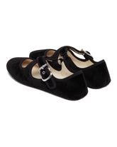 Black Crossed Flat Ballet Flats | PDP | Antonia