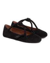 Black Le Teckel Suede Ballerinas | PDP | Antonia