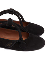 Black Le Teckel Suede Ballerinas | PDP | Antonia