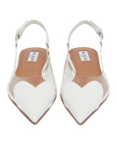 White Slingback Flat Le Coeur | PDP | Antonia