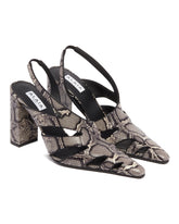 Snake-Print Slingback Pumps | PDP | Antonia
