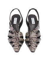 Snake-Print Slingback Pumps | PDP | Antonia