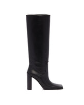 Black Square Knee-High Boots | PDP | Antonia