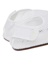 White Mesh Thong Sandals | PDP | Antonia