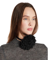 Black Leather Flower Choker | PDP | Antonia