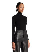 Black Fluid Jersey Bodysuit with Heart Detail | PDP | Antonia