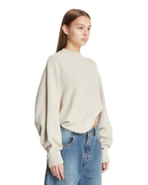 Beige Asymmetric Sweater | PDP | Antonia