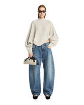 Beige Asymmetric Sweater | PDP | Antonia