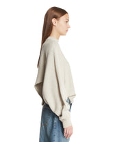 Beige Asymmetric Sweater | PDP | Antonia
