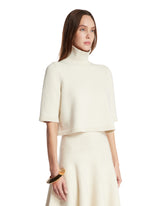 White Cropped Cashmere Knit Pullover | PDP | Antonia