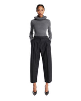 Gray Sculptural Hooded Pullover | PDP | Antonia