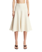 White Flared Cashmere Knit Skirt | PDP | Antonia