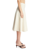 White Flared Cashmere Knit Skirt | PDP | Antonia