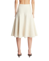 White Flared Cashmere Knit Skirt | PDP | Antonia