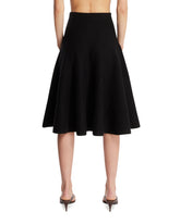 Black Flared Cashmere Knit Skirt | PDP | Antonia