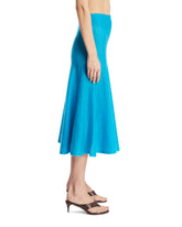 Light Blue Flared Cashmere Knit Skirt | PDP | Antonia