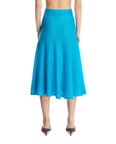 Light Blue Flared Cashmere Knit Skirt | PDP | Antonia