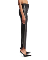 Black Leather Petal Trousers | PDP | Antonia
