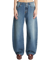 Blue Wide Rounded Jeans | PDP | Antonia
