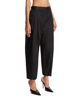 Black Tailored Technical Taffeta Trousers | PDP | Antonia