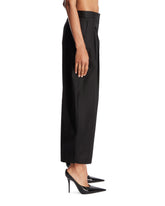 Black Tailored Technical Taffeta Trousers | PDP | Antonia