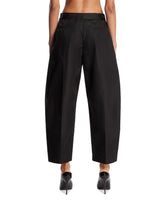 Black Tailored Technical Taffeta Trousers | PDP | Antonia