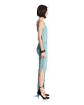 Blue Asymmetric Cut-out Dress | PDP | Antonia