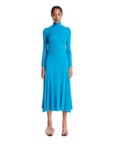 Light Blue Fluid Jersey Dress with Heart Detail | PDP | Antonia