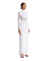 White Silk Knit Cut-Out Dress | PDP | Antonia