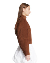 Giacca Arrotondata In Suede Marrone | PDP | Antonia