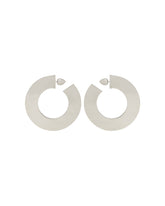 Silver Blade Hoop Earrings | PDP | Antonia