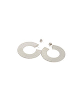 Silver Blade Hoop Earrings | PDP | Antonia